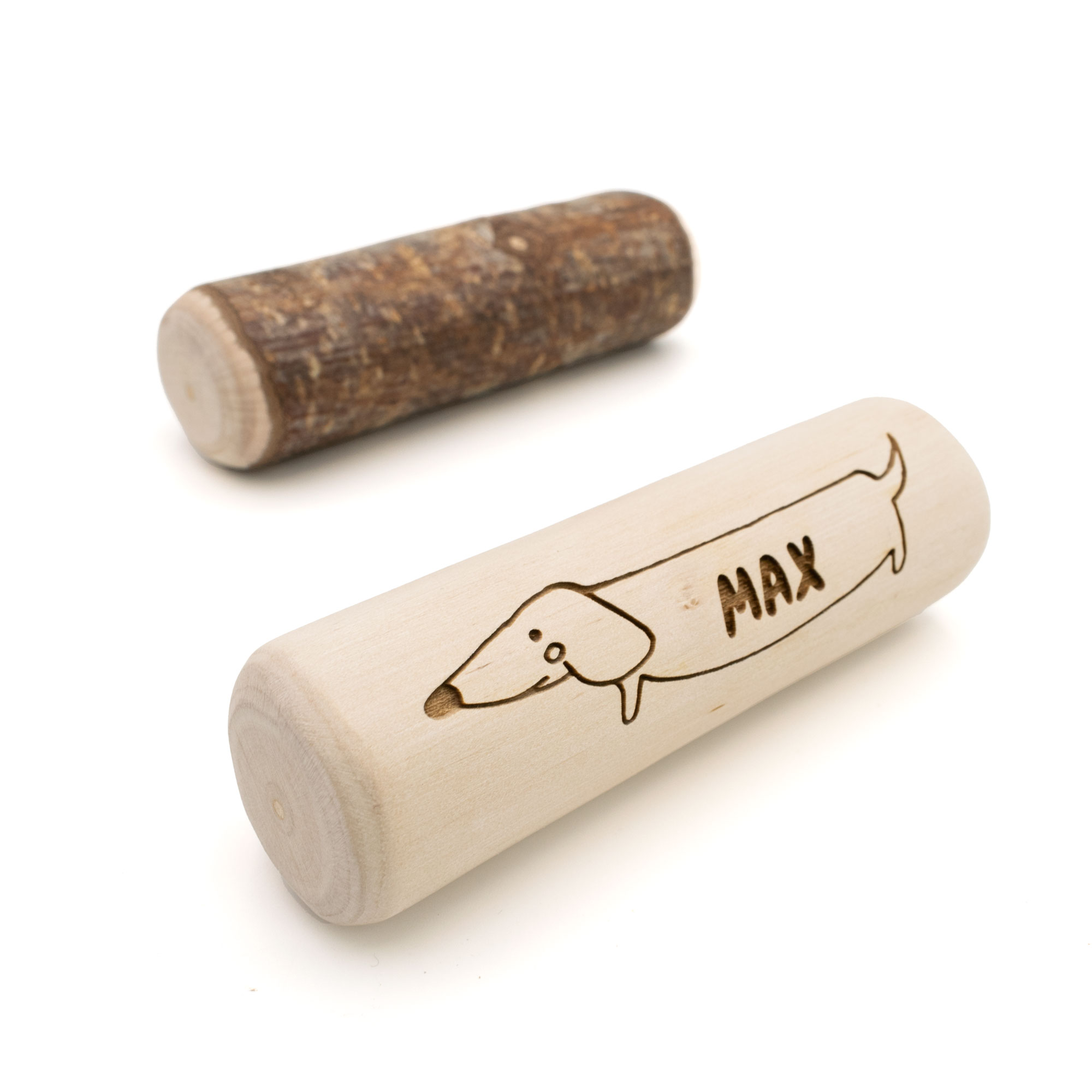 Babyrassel aus Holz mit Namensgravur, Geschenk zur Geburt